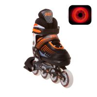 Роликовые коньки RGX Atom Orange LED подсветка колес р.27-30